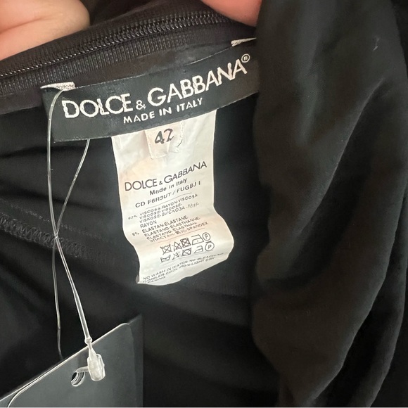 Dolce & Gabbana Cut Out Midi Dress In Nero Black Size IT 42 NEW! W/ tags - Picture 7 of 12